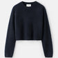 Brushed crewneck navy