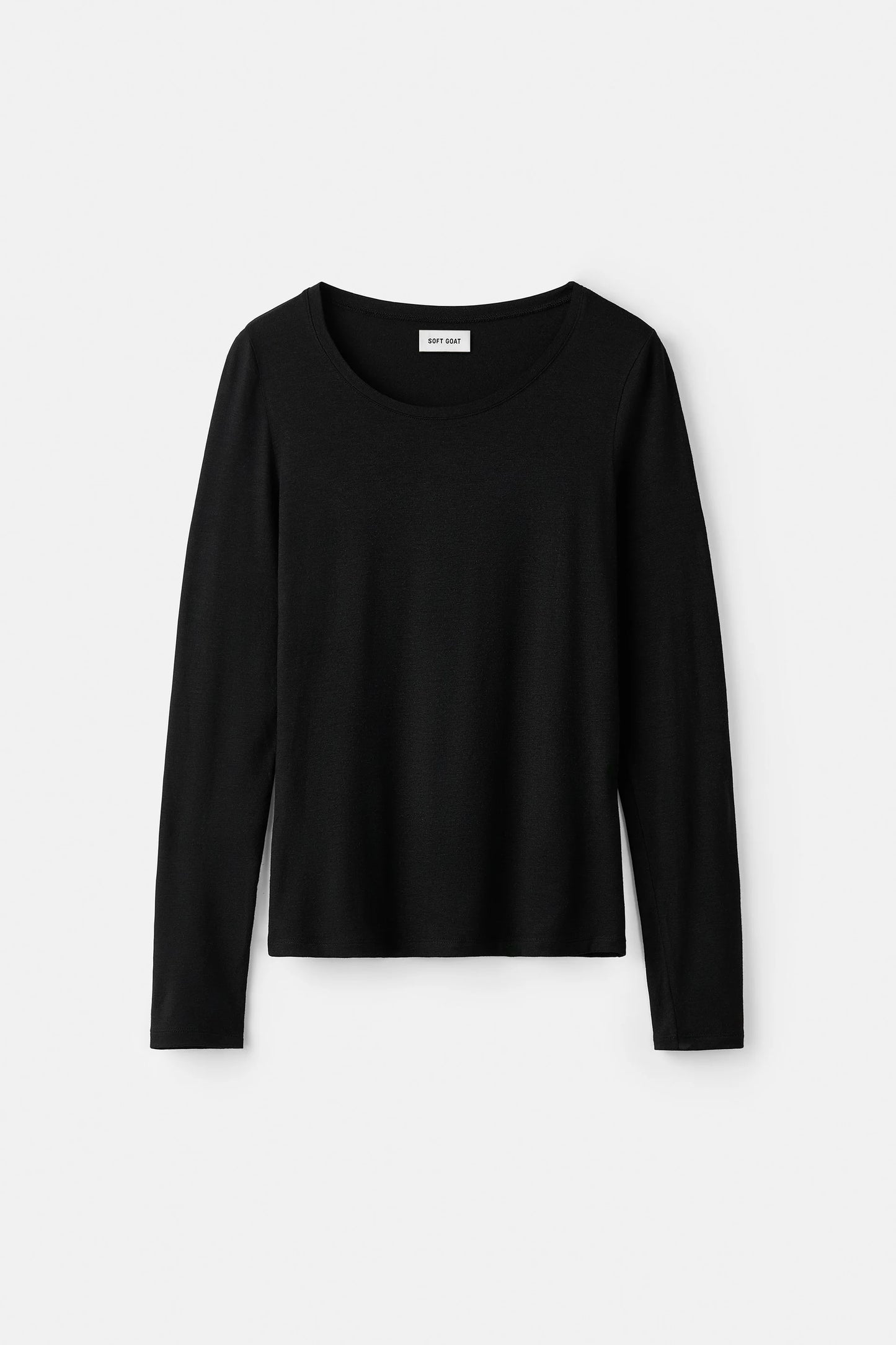 Lightweight jersey crewneck black