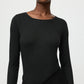 Lightweight jersey crewneck black