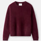 Brushed boyfriend crewneck bordeaux