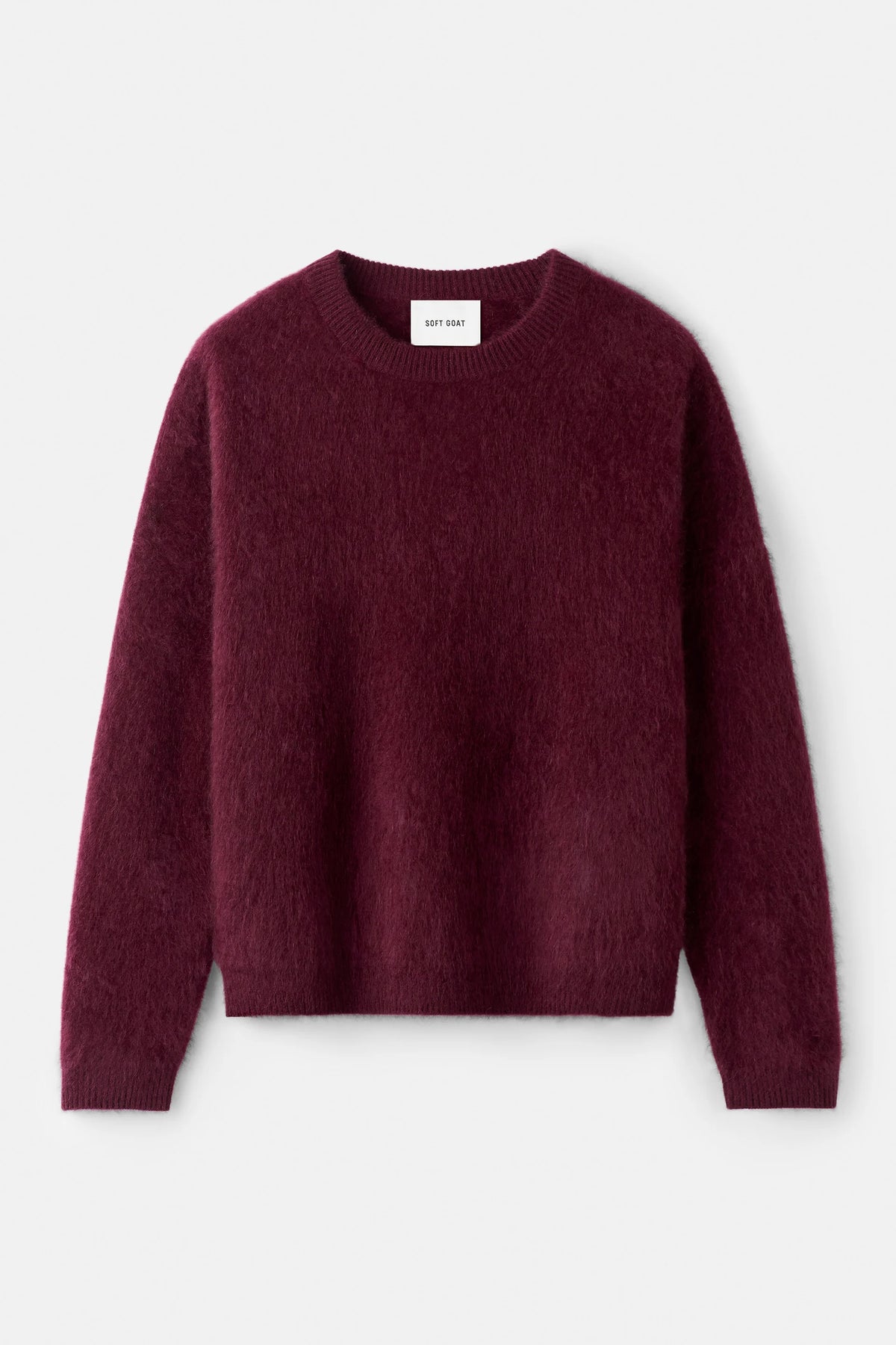 Brushed boyfriend crewneck bordeaux