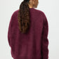Brushed boyfriend crewneck bordeaux