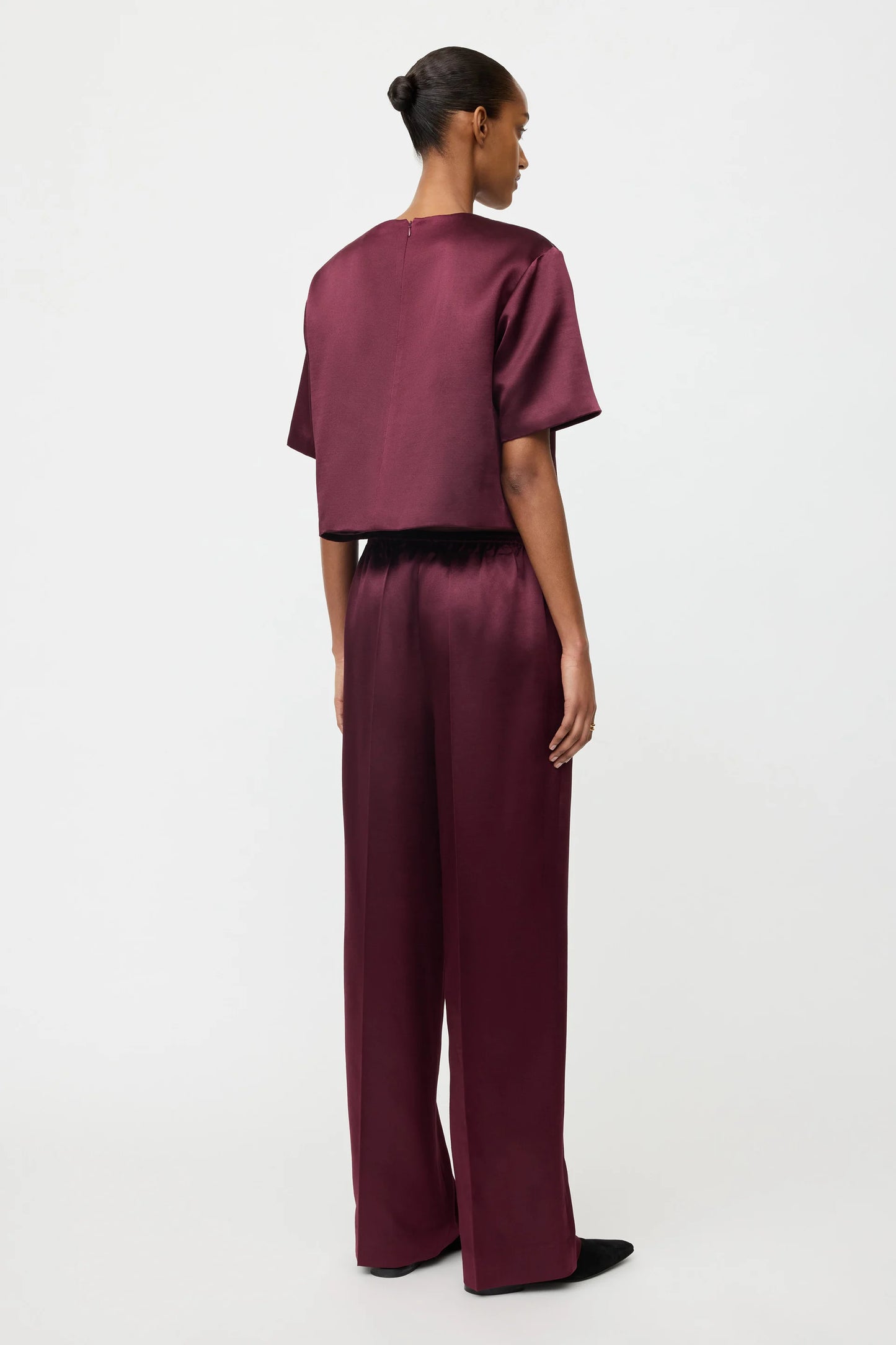 Silk pants Bordeaux