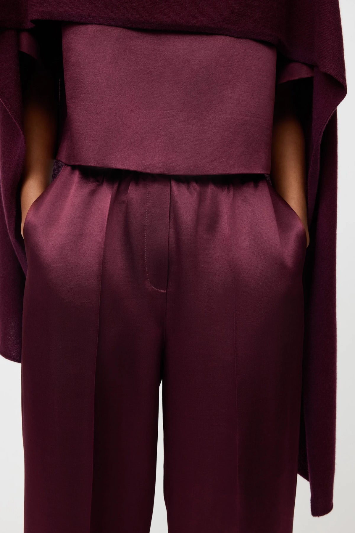 Silk pants Bordeaux