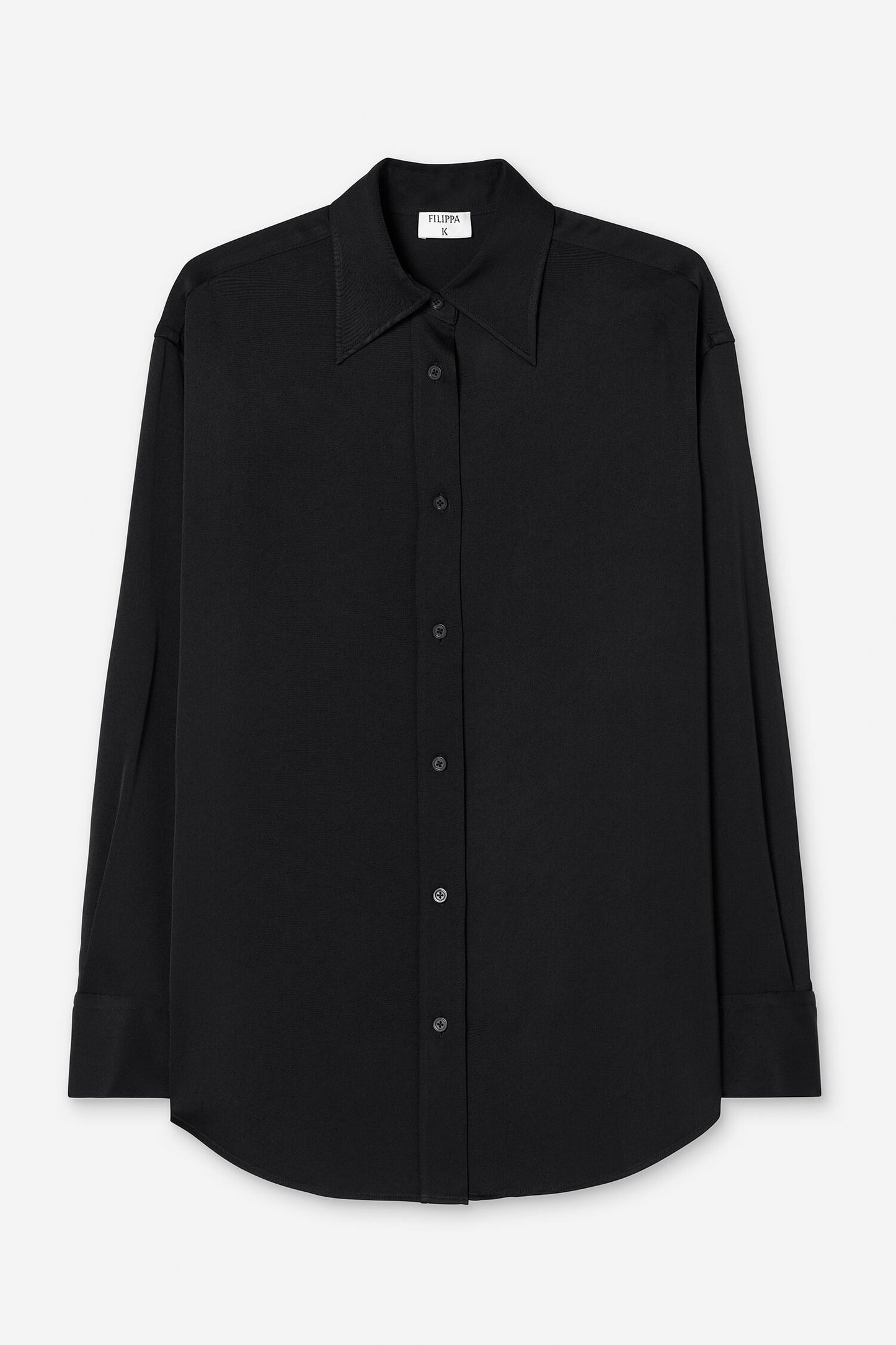 Satin shirt black