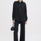 Satin shirt black