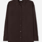 Satin shirt dark chocolate