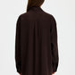 Satin shirt dark chocolate