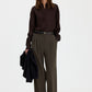Satin shirt dark chocolate