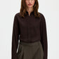 Satin shirt dark chocolate