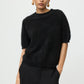 Brushed short sleeve black