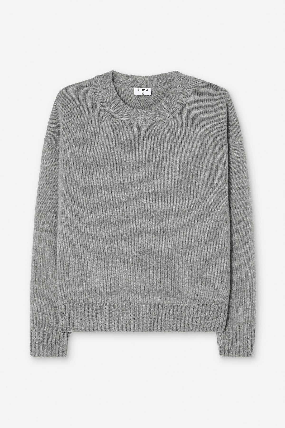 Wool & cashmere sweater grey melange