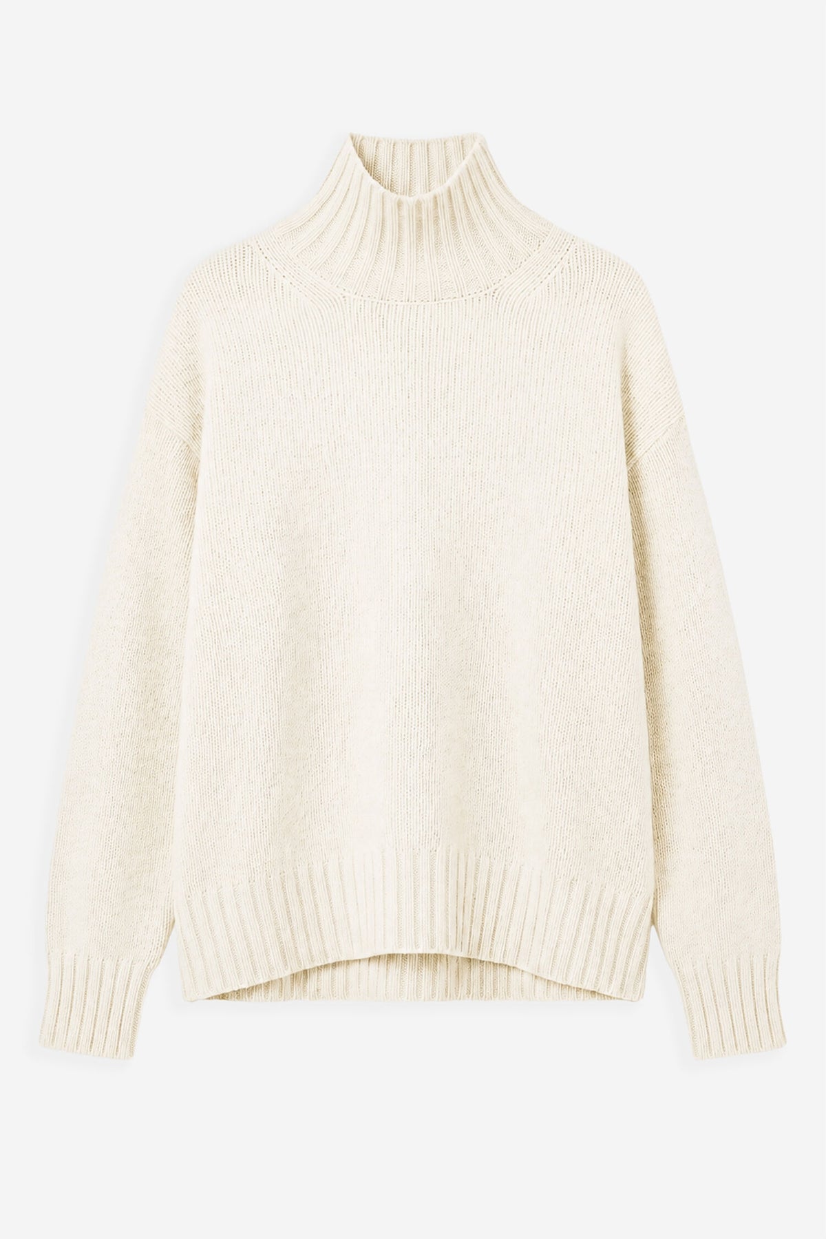 Cashmere turtleneck sweater off white