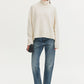Wool cashmere turtleneck off white