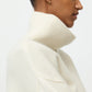 Boyfriend turtleneck feather white