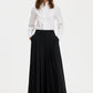 Fully pleated trousers black