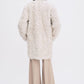 Reversible shearling coat