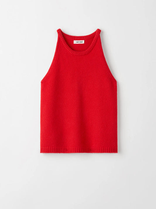 Cashmere singlet rouge