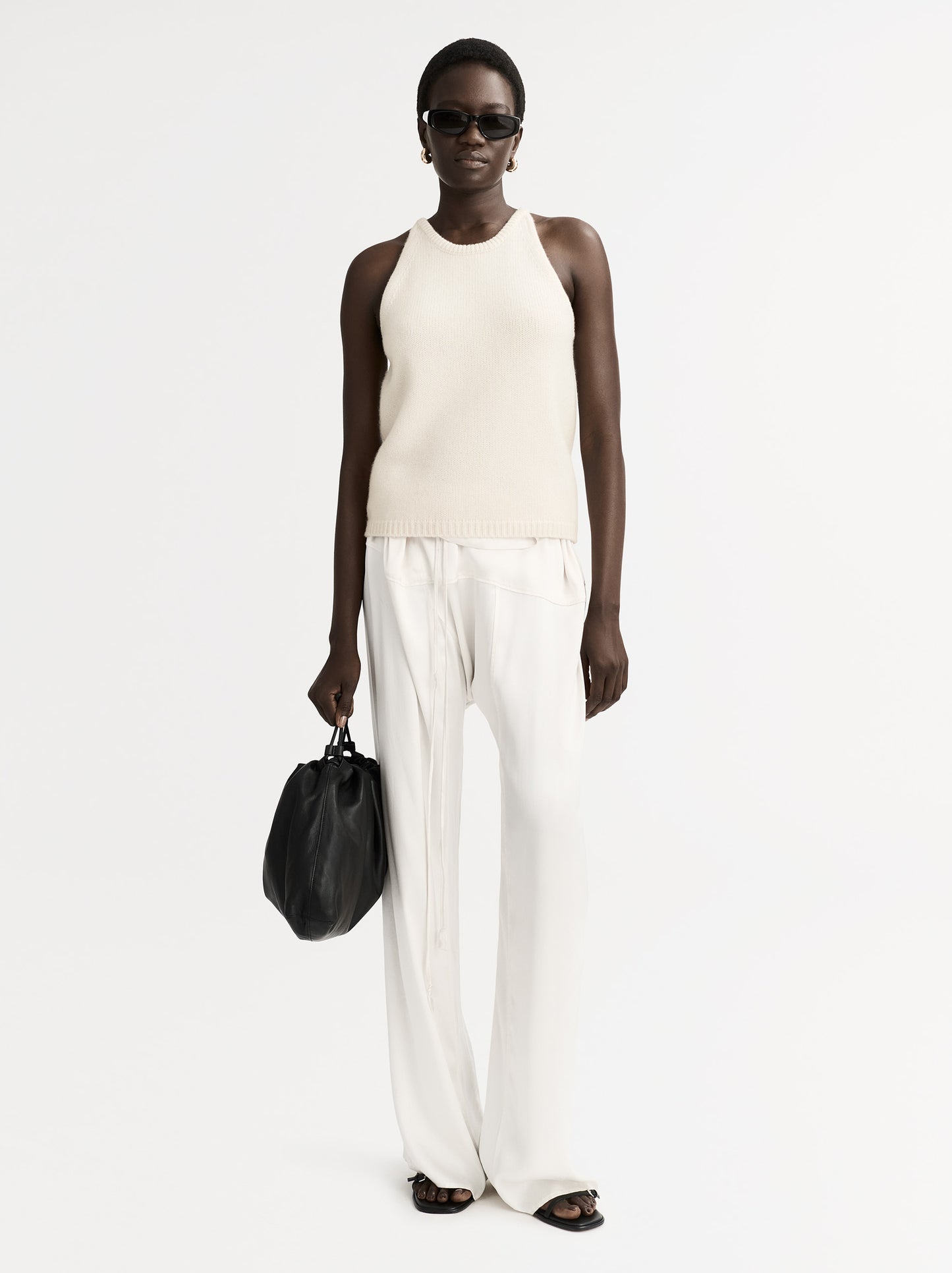 Cashmere singlet feather white