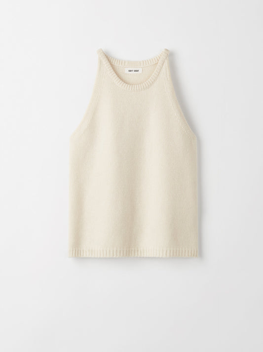 Cashmere singlet feather white