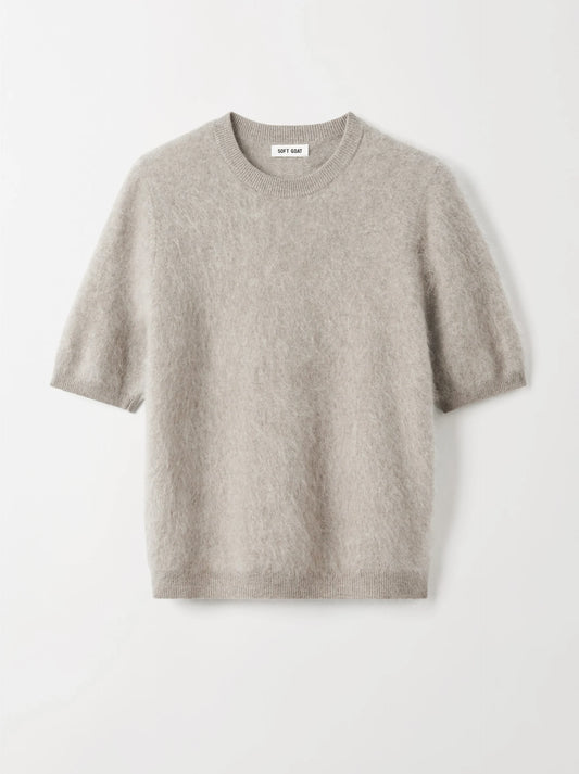 Brushed short sleeve greige
