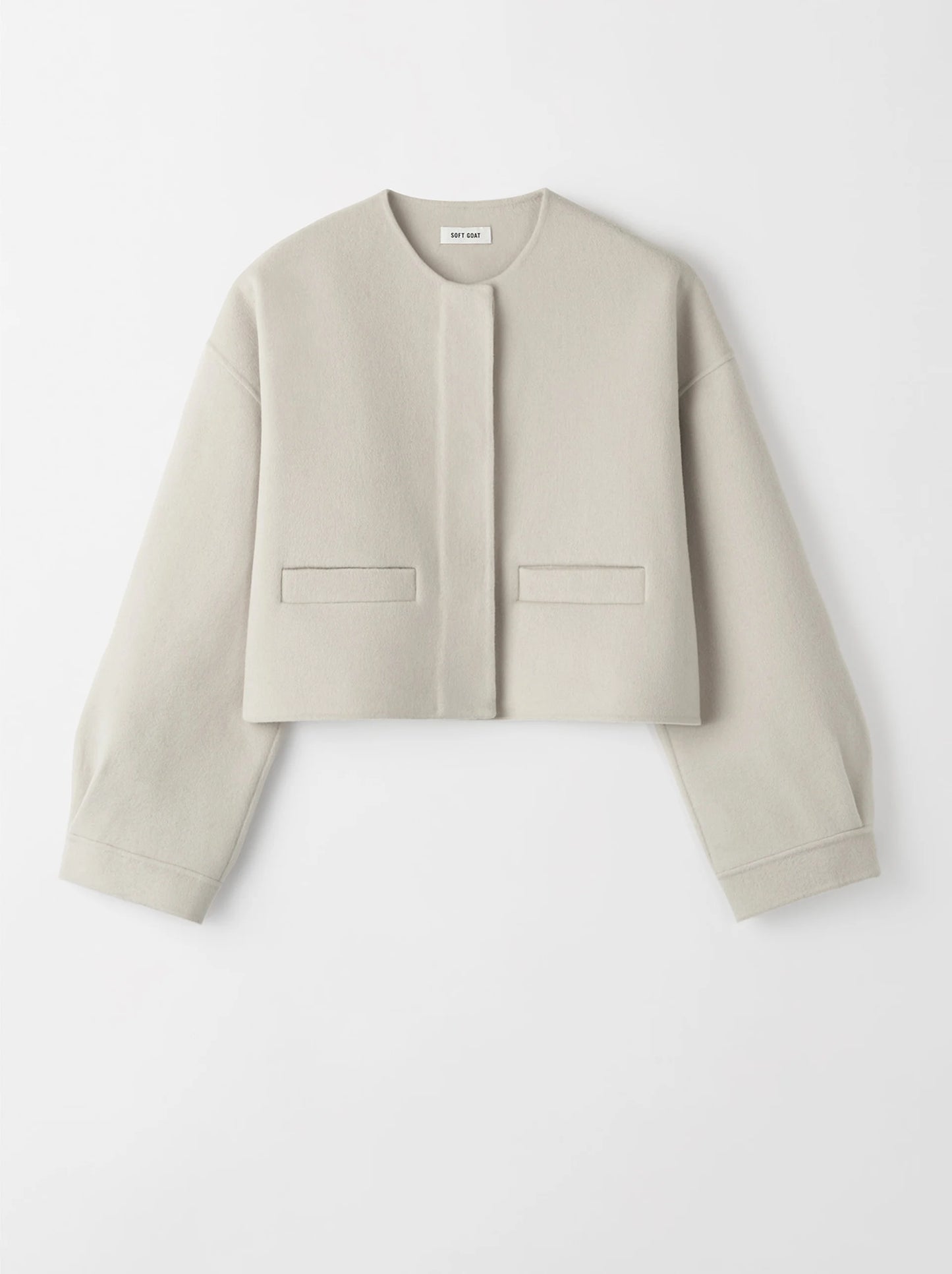 Cropped wool and cashmere jacket