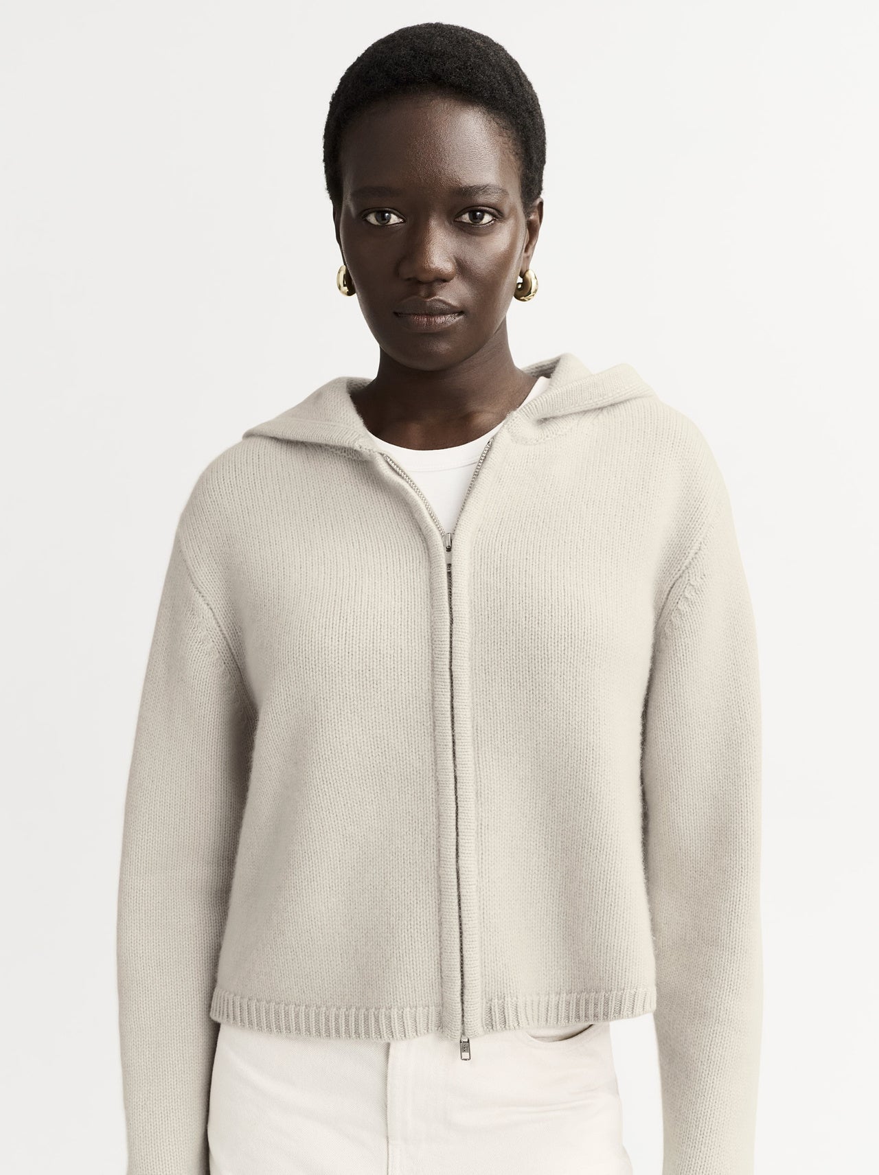 Chunky cashmere hoodie