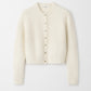Alpaca cardigan feather white