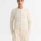 Alpaca cardigan feather white