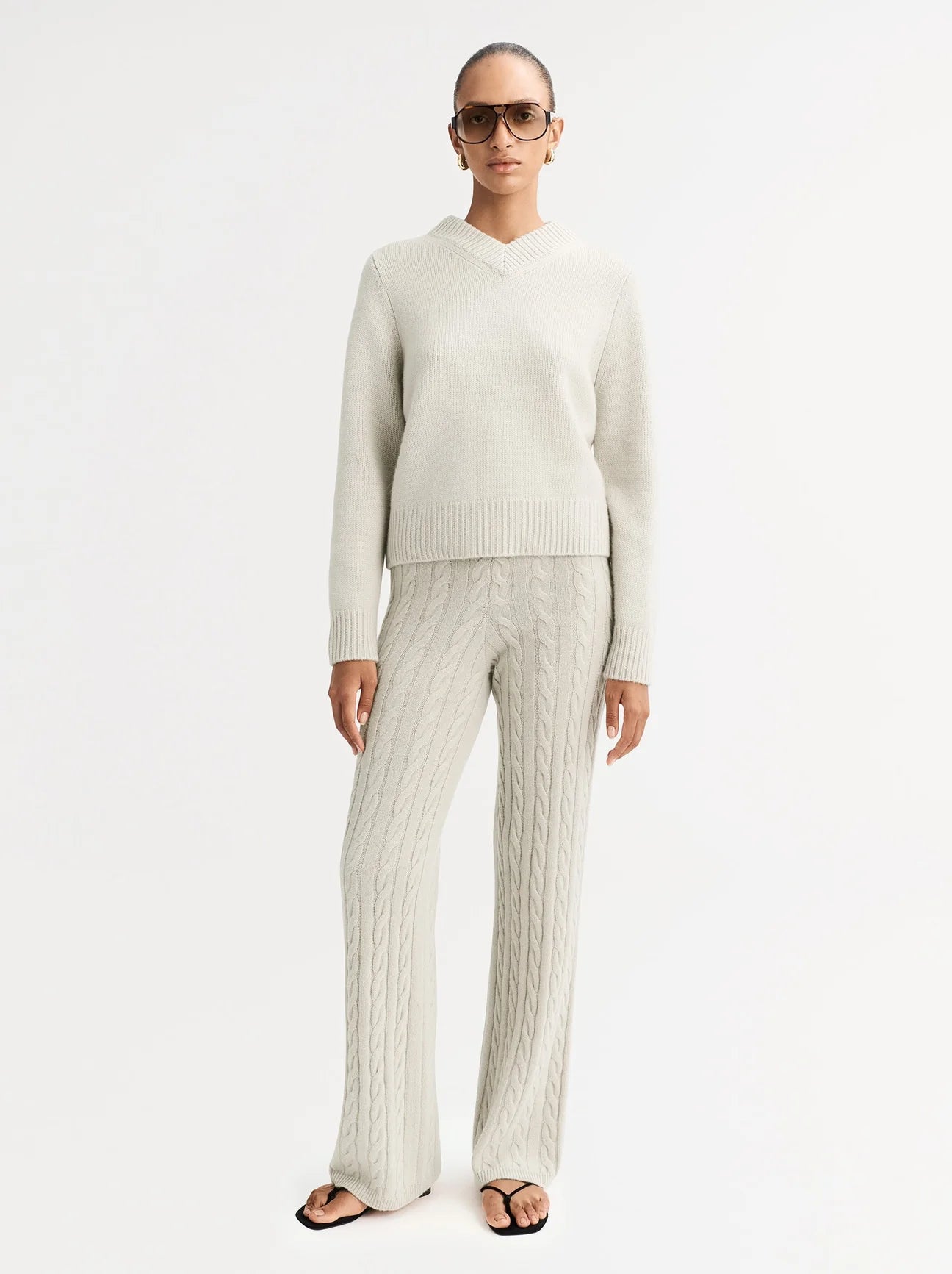 Chunky v neck chalk