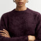 Brushed crewneck midnight plum