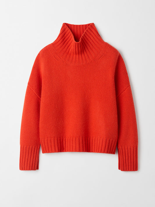 Girlfriend turtleneck tangerine