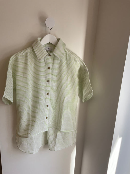 Lime green stripe top