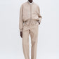 Cotton blouson jacket in sand