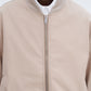 Cotton blouson jacket in sand