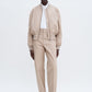 Cotton blouson jacket in sand
