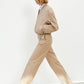 Cotton blouson jacket in sand