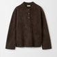 Brushed cashmere polo shirt