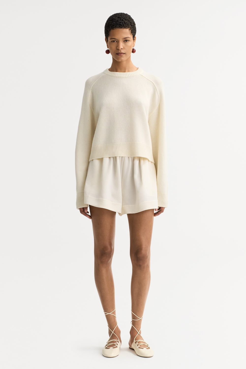 Cashmere top feather white