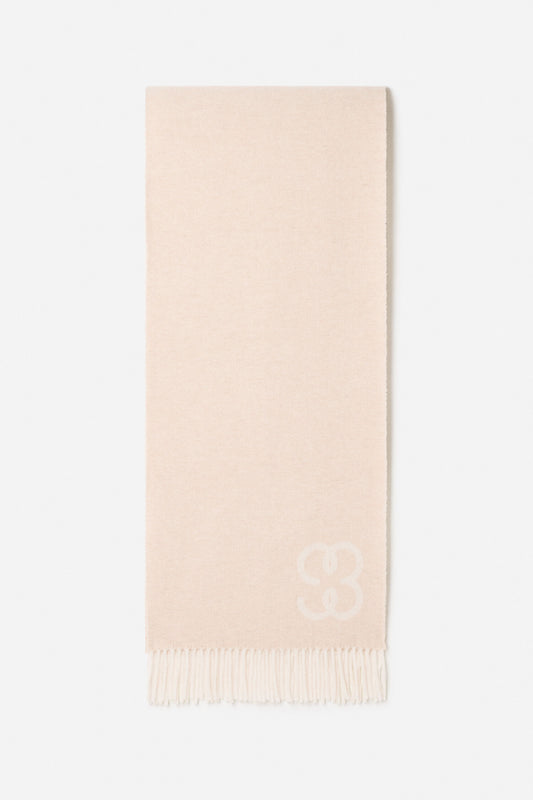 Monogram scarf  light beige