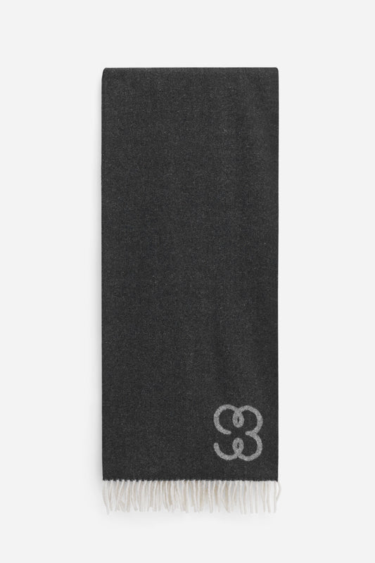 Monogram scarf black