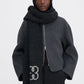 Monogram scarf black