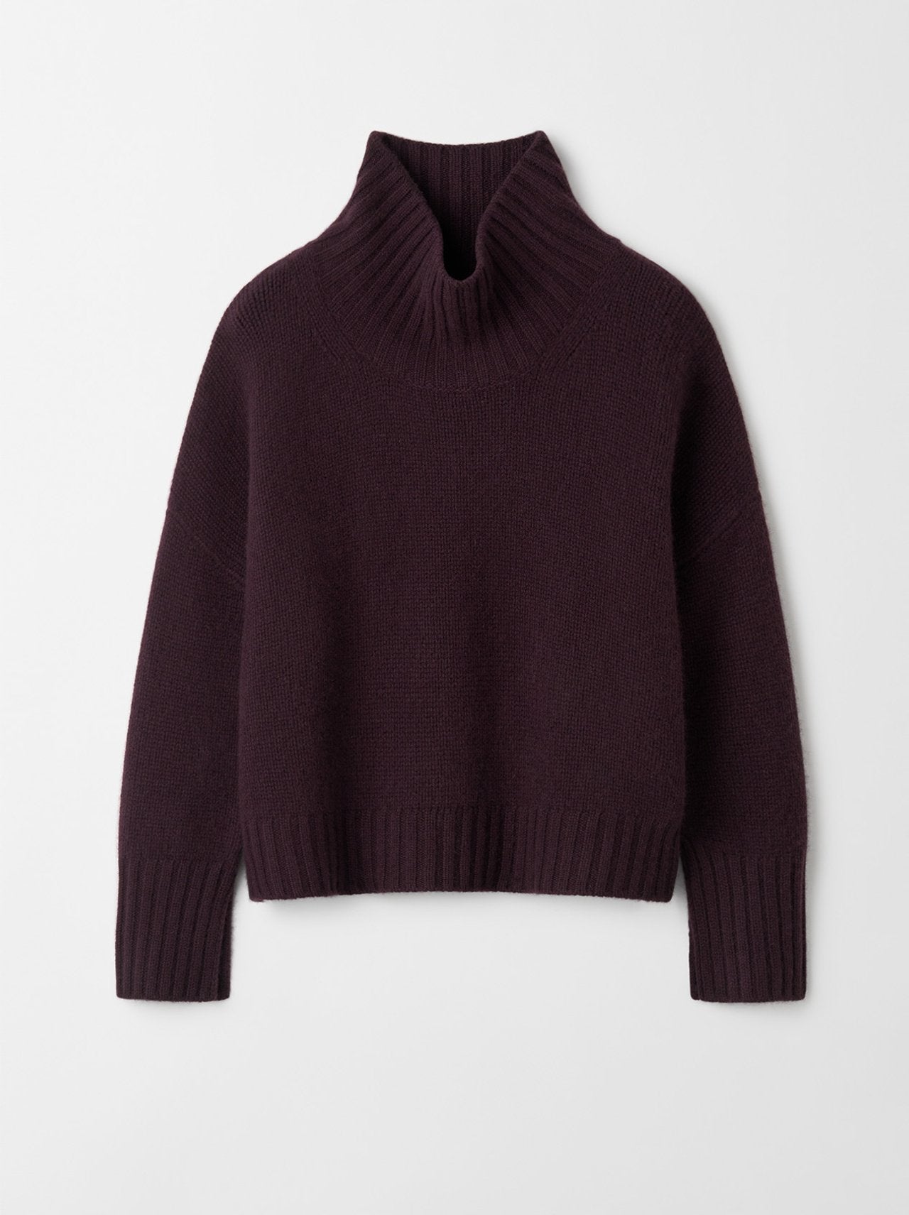 Girlfriend turtleneck midnight plum