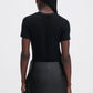 Leather mini skirt black