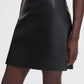 Leather mini skirt black