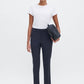 Emma cropped cool wool trouser dark navy