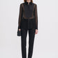 Sheer silk tuxedo shirt