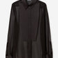 Sheer silk tuxedo shirt
