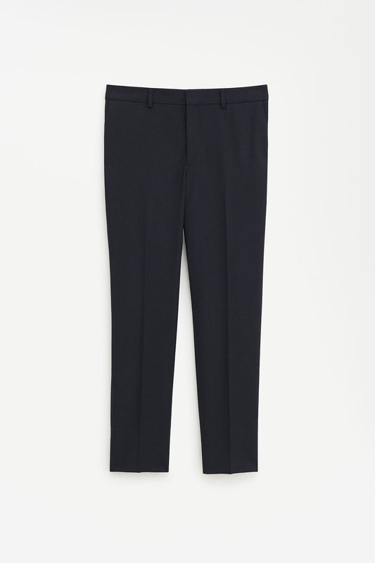 Emma cropped cool wool trouser black