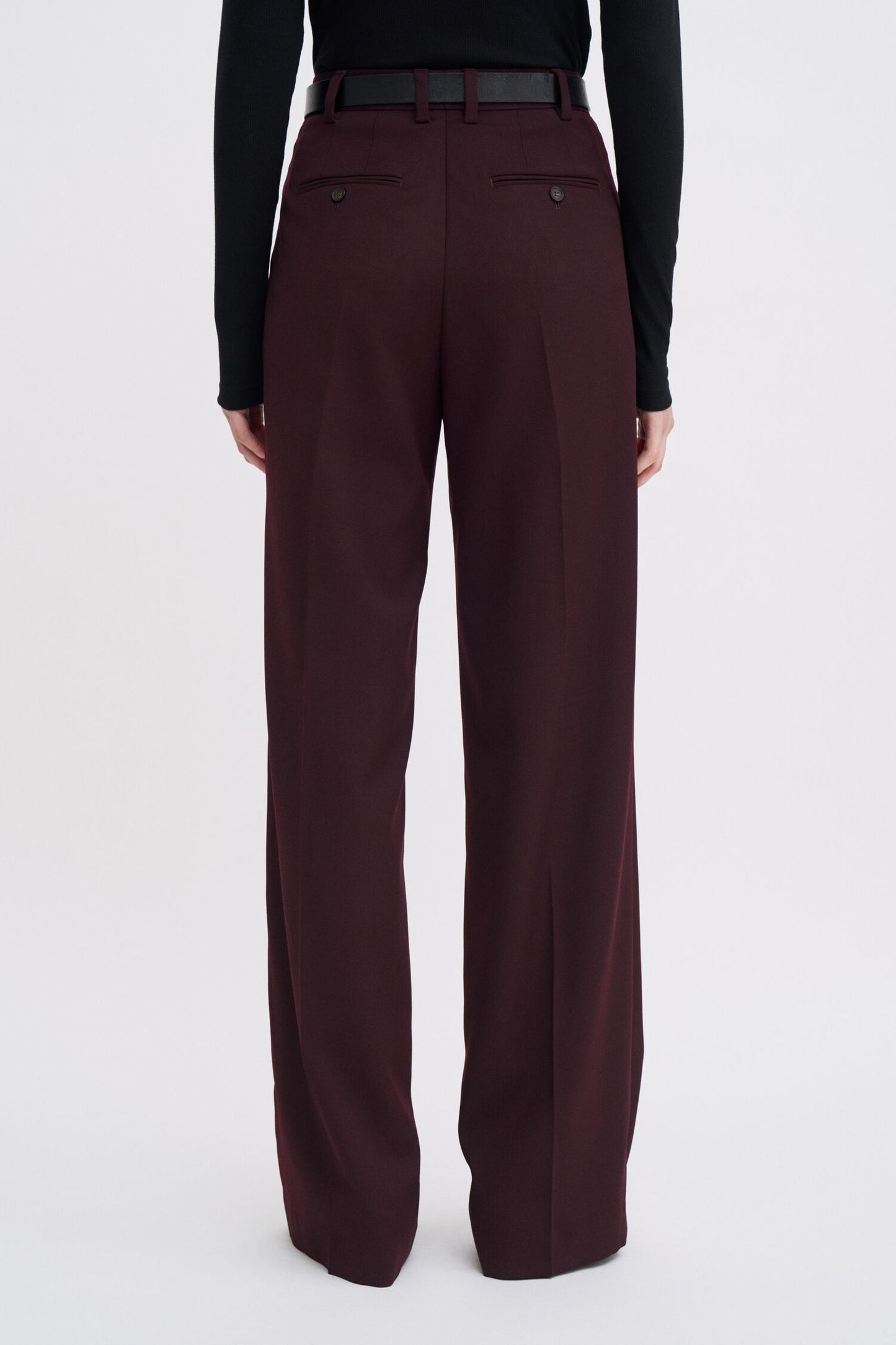 Darcey wool pants dark burgundy